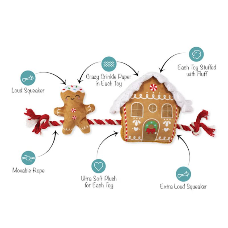 Fringe Studio - Dog - Toy - Holiday - Plush - Spiced 'N Nice