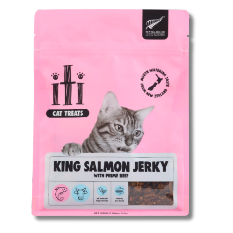 iTi - Treats - Cat - Air-Dried - King Salmon & Beef Jerky - 100g