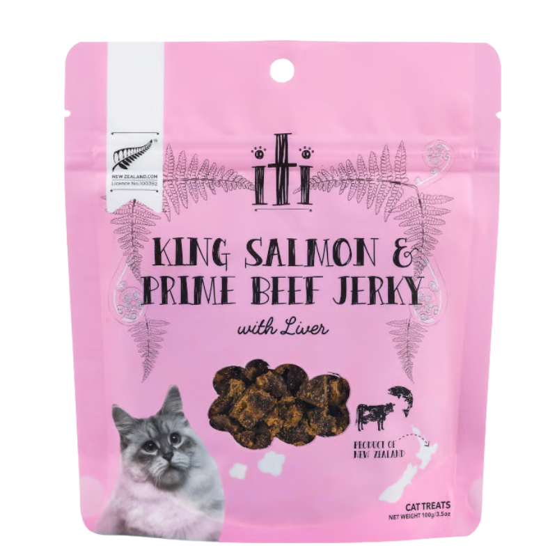 iTi - Treats - Cat - King Salmon & Beef Jerky - 100g