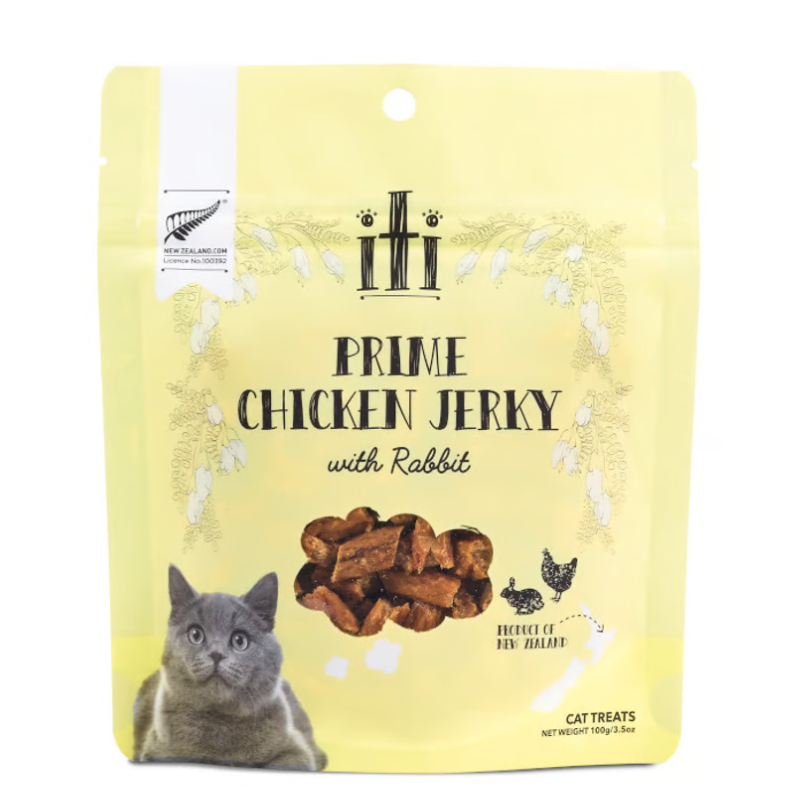 iTi - Treats - Cat-  Chicken Jerky with Rabbit 100g