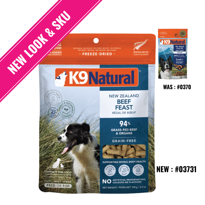 K9 Natural - Topper - Freeze Dried - Beef Feast 100g