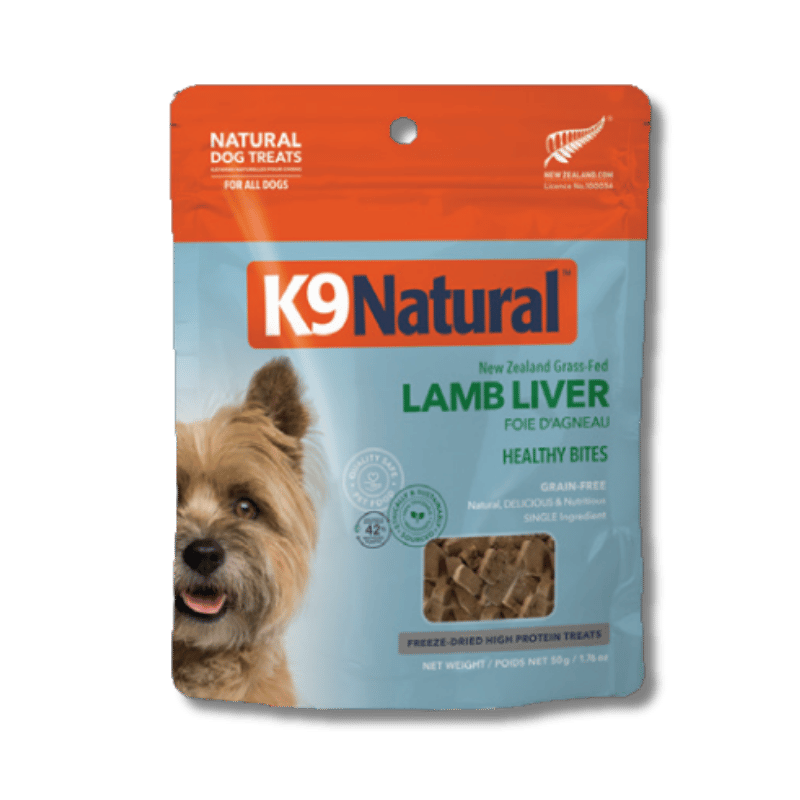 K9 Natural - Treats - Freeze-Dried - Healthy Bites - Lamb Liver - 50g
