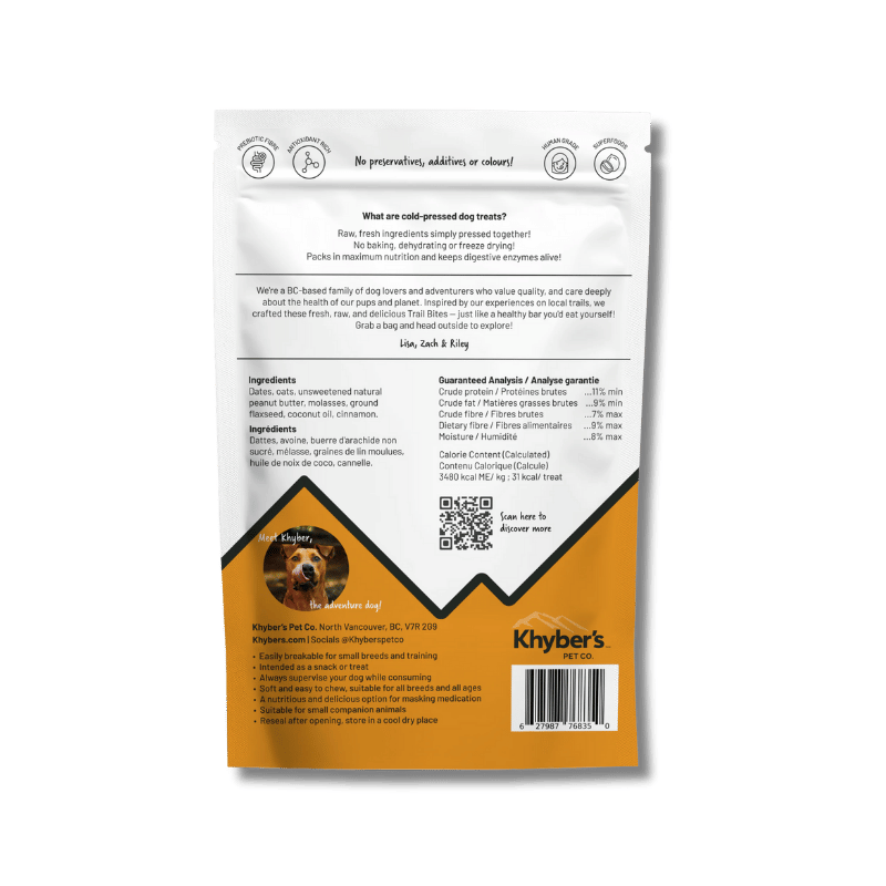 Khyber's - Treats - Trail bites - Peanut Butter Power - 350g