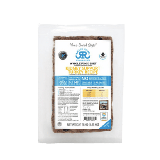 Raised Right -Turkey - Kidney Support - Adult Dog Recipe - 16oz (Case of 8) - Pets Canada