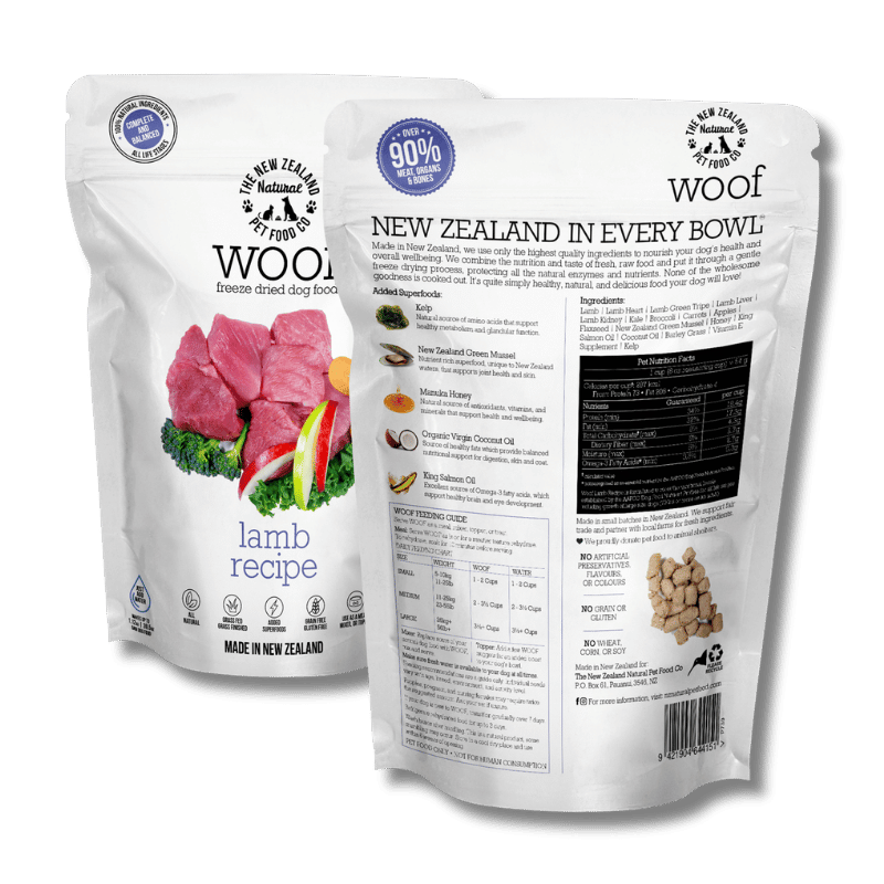 NZ Natural Pet Food Co - Freeze Dried - Food - Woof - Lamb