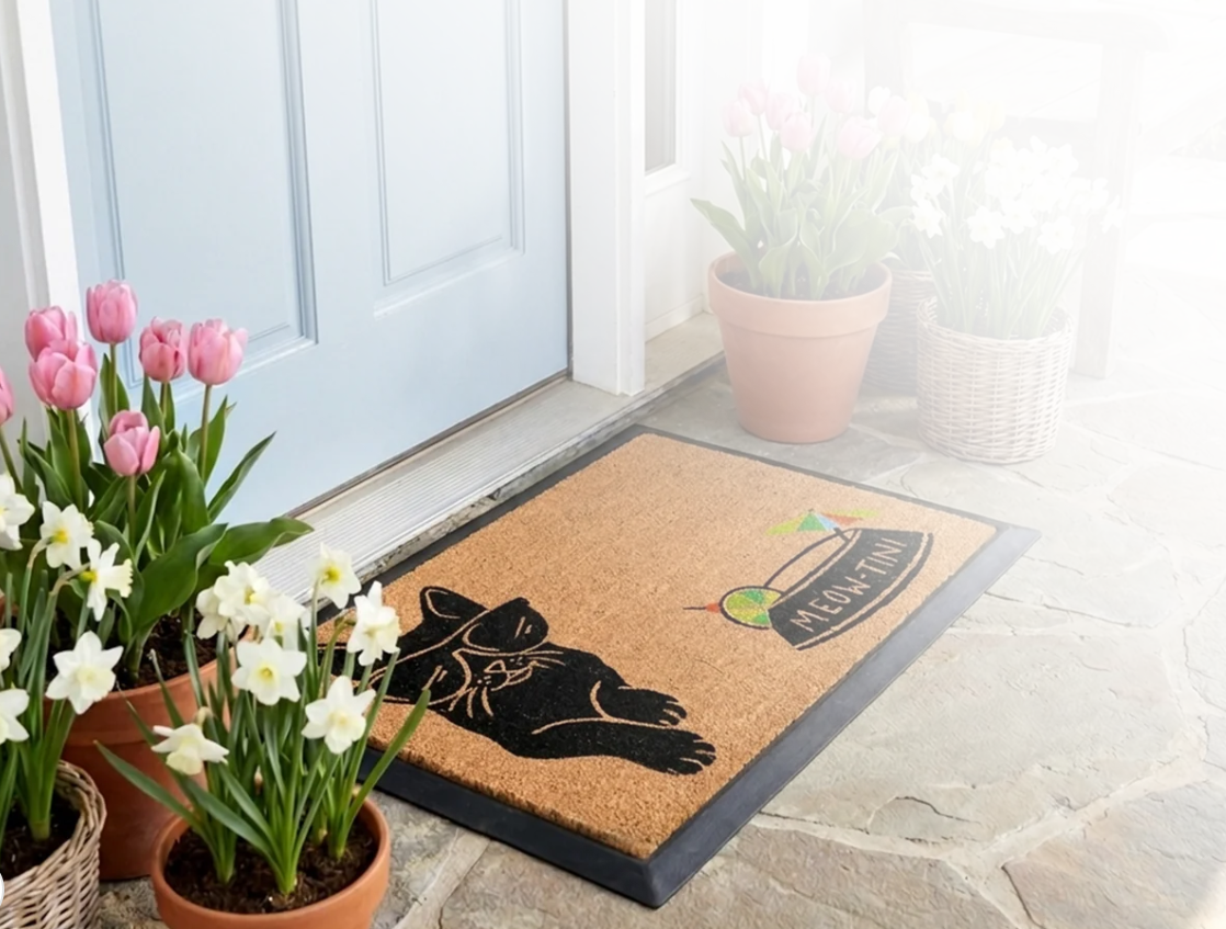 4 Cats & Dogs - Door Mat - Summer - Meowtini - Cat