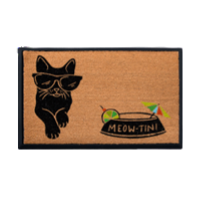 4 Cats & Dogs - Door Mat - Summer - Meowtini - Cat