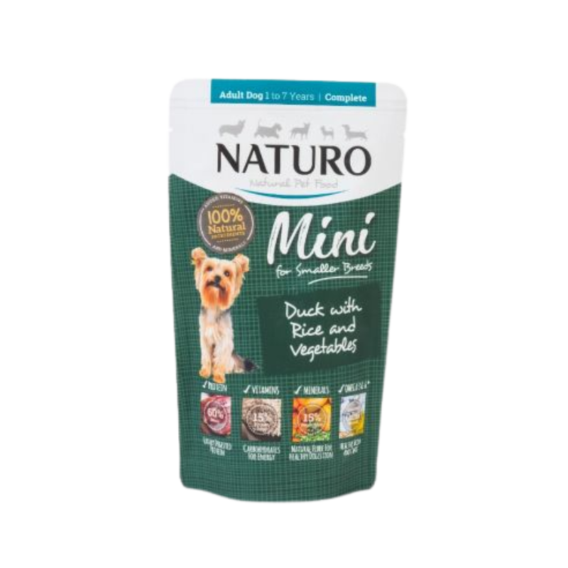 Naturo - Adult Mini Duck & Rice 8 x 150g Pouch