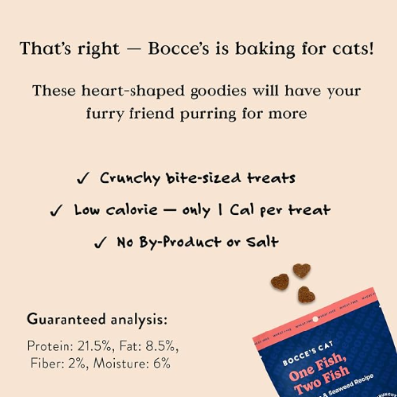 Bocce's Bakery - Cat - One Fish, Two Fish Salmon & Seaweed Treats 2oz