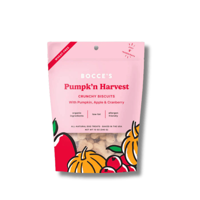 Bocce's Bakery - Pumpk'n Harvest Small Batch Dog Biscuits - 12oz