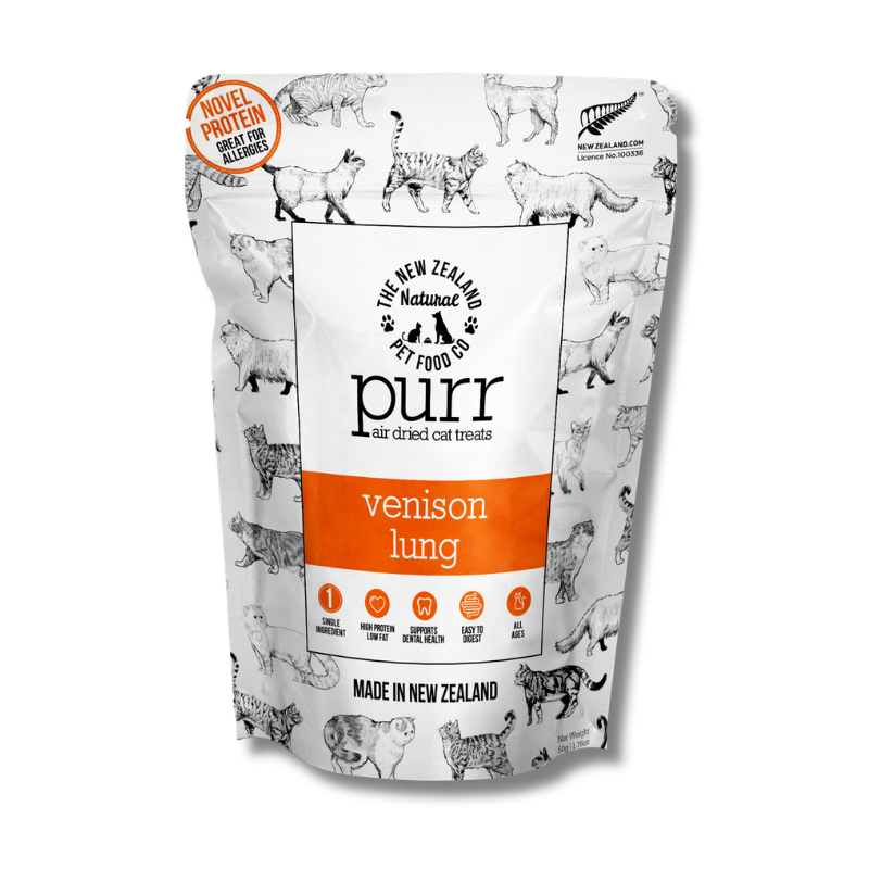 NZ Natural Pet Food Co - Air Dried - Treats - Meow - Venison Lung - 50g