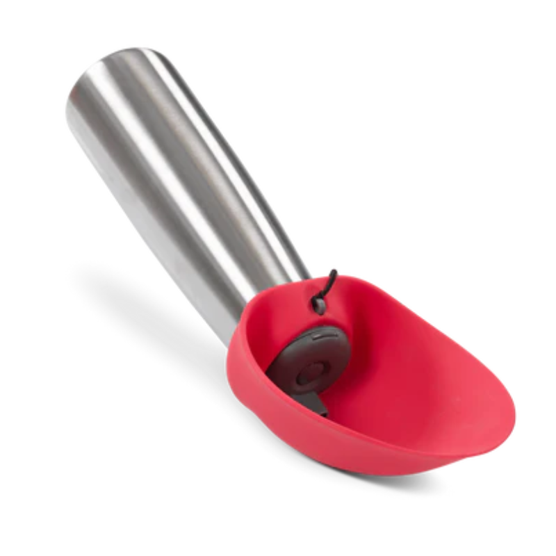 Messy Mutts - Travel - Water Bottle - Stainless Steel - Double Wall - Flip Up Bowl