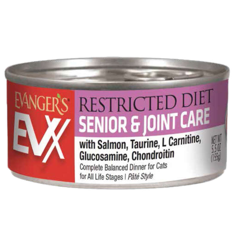 Evangers -  EVX Restricted Diet -   Senior & Joint Health Salmon for Cats - 5.5oz