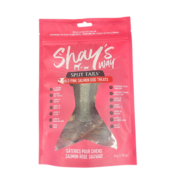 Shay's Way - Air Dried Pink Salmon Split Tails 50g