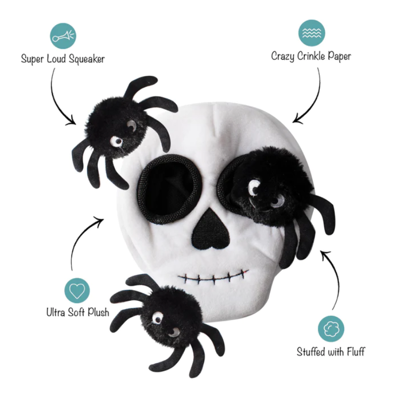 Fringe Studio- Skull With Spiders- Hide & Seek Toys