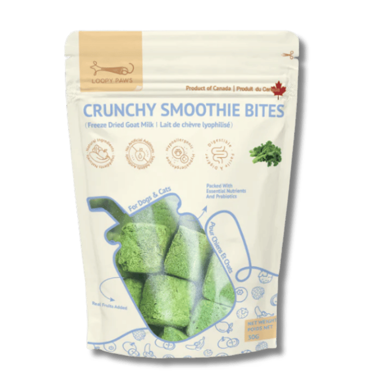 Loopy Paws - Treats - Freeze-Dried - Crunchy Smoothie Bites - Kale - 30g