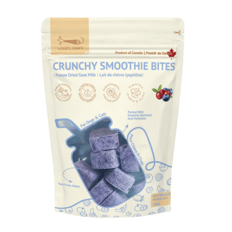 Loopy Paws - Treats - Freeze-Dried - Crunchy Smoothie Bites - Mixed Berry - 30g
