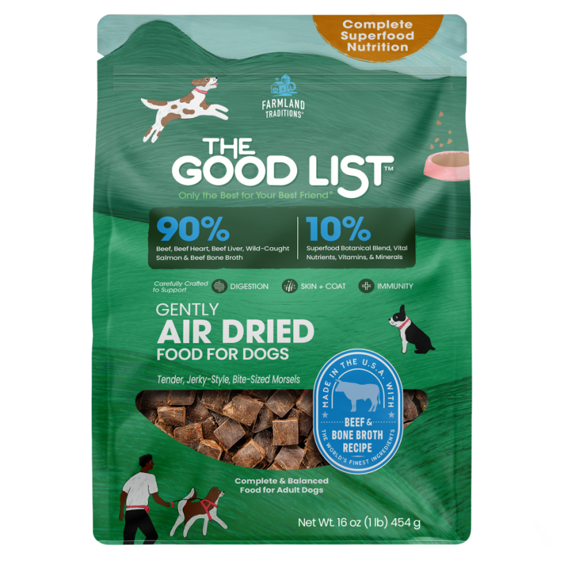 Farmland Traditions - Dog - Air-Dried - The Good List - Superfood - Beef & Bone Broth