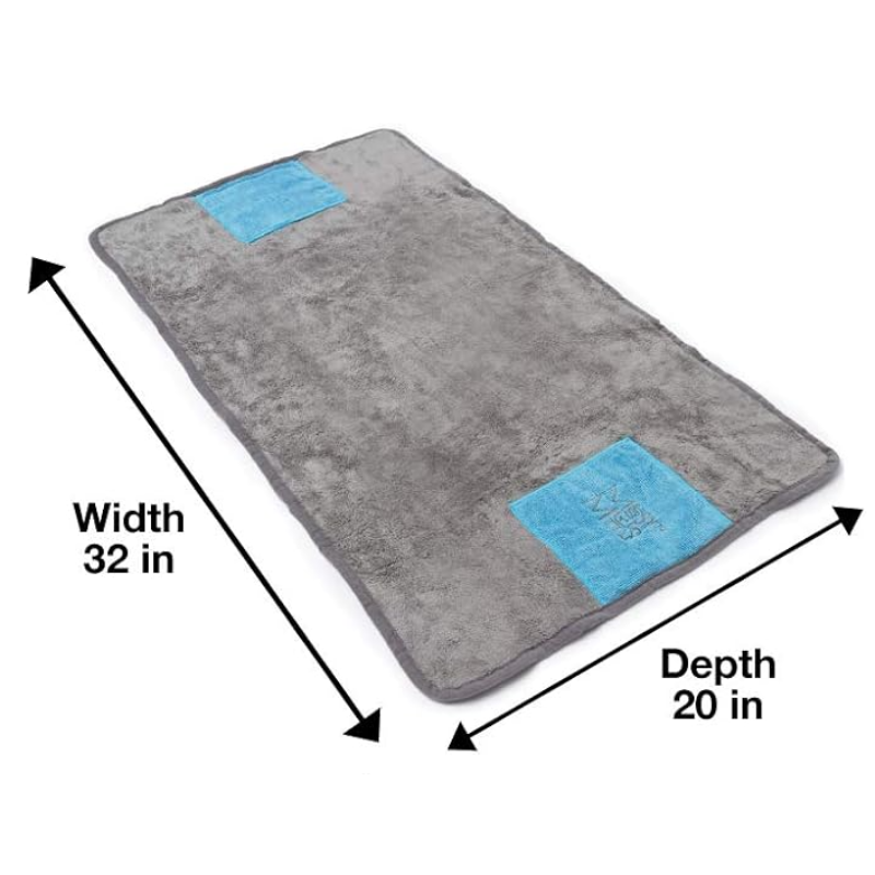 Messy Mutts - Towel - Microfiber - Med Grey