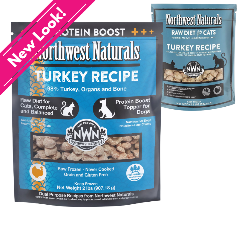 Northwest Naturals - Turkey 2lb - Recipe for Cats / Protein Boost for Dogs