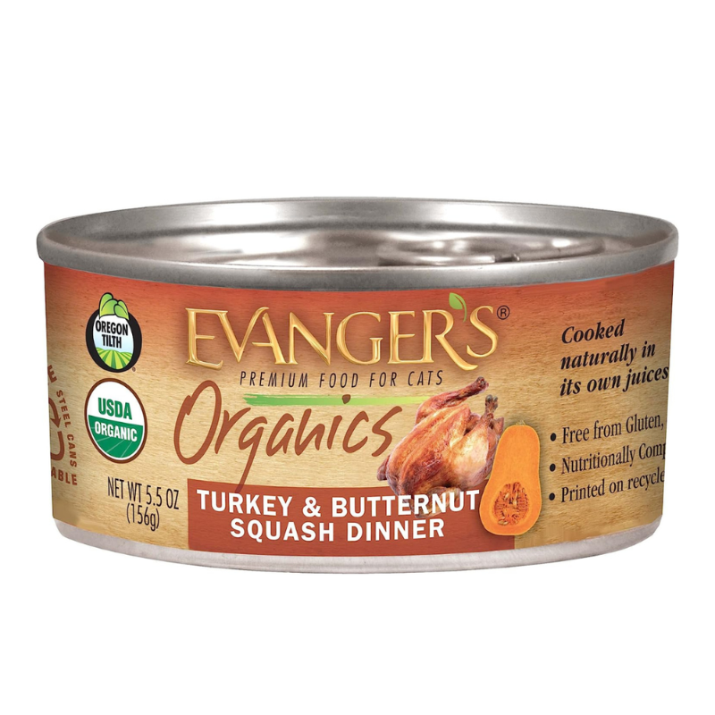 Evangers -Cat - Organic - Turkey with Butternut Squash - 5.5oz