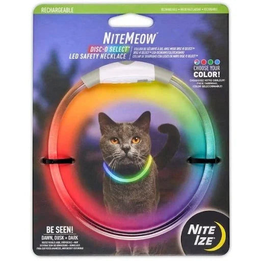 NiteMeow Rechargeable LED Safety Necklace - Disc-O Select