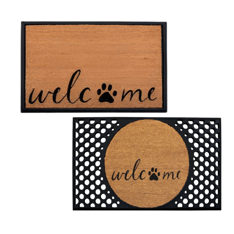 4 Cats & Dogs - Convertible Mat - Welcome & Paw (Frame Included)