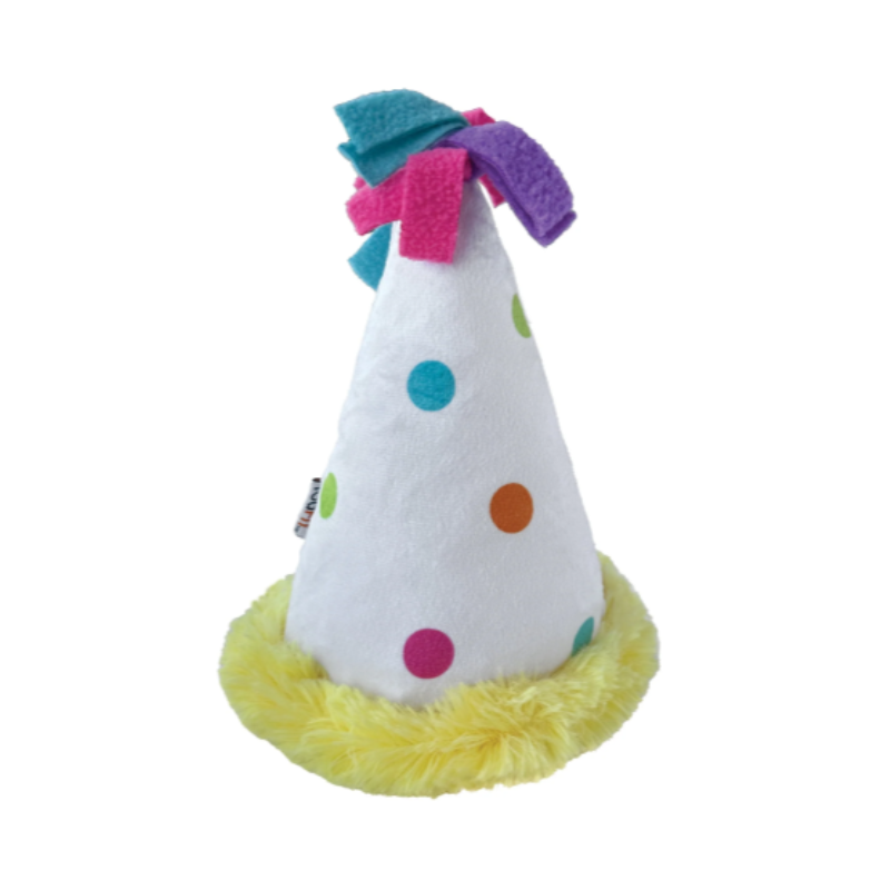 FoufouBRANDS - Birthday Hat Crinkle Plush - White