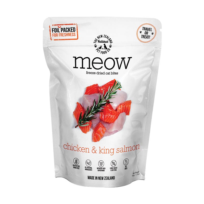 NZ Natural Pet Food Co - Freeze Dried - Treats - Meow -  Chicken & Salmon