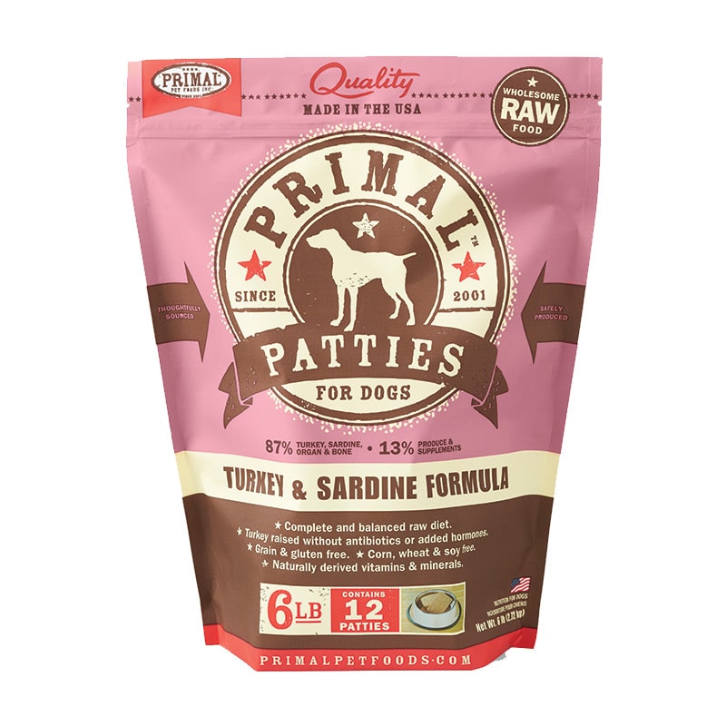 Primal - Canine - Patties - Turkey & Sardine