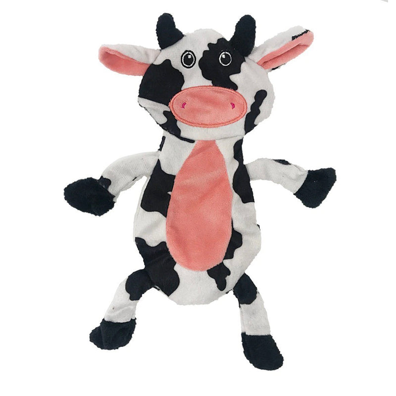 Dogline - 12" Cow Crinkle Flat Dog Toy