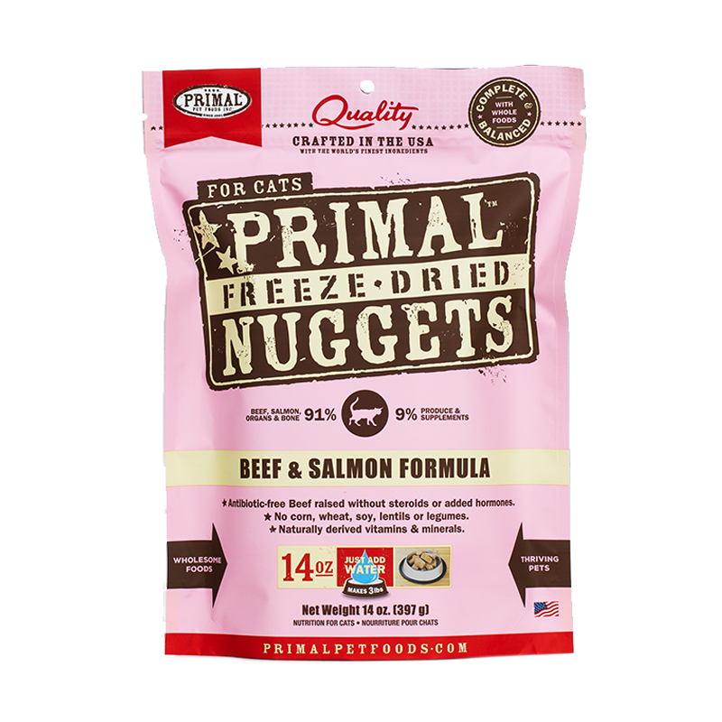 Primal - Feline - Freeze-Dried - Nuggets - Beef & Salmon