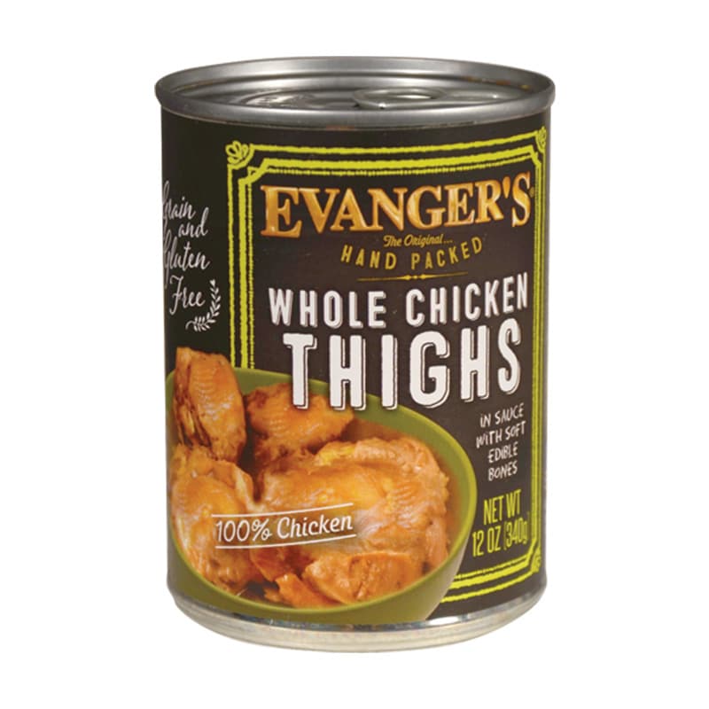 Evangers - Dog - Super Premium - Hand-Packed - Whole Chicken Thighs - 12oz