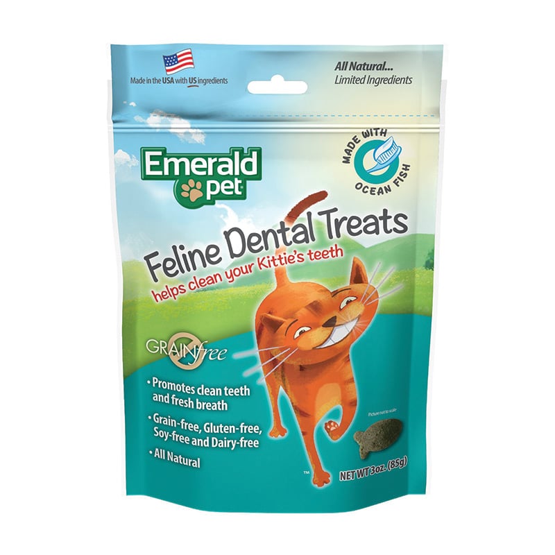 Emerald Pet - Cat - Cat Dental Treat - Ocean Fish - 3oz