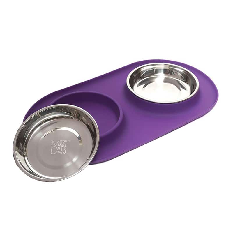 Messy Mutts - Double Silicone Feeder for Cats