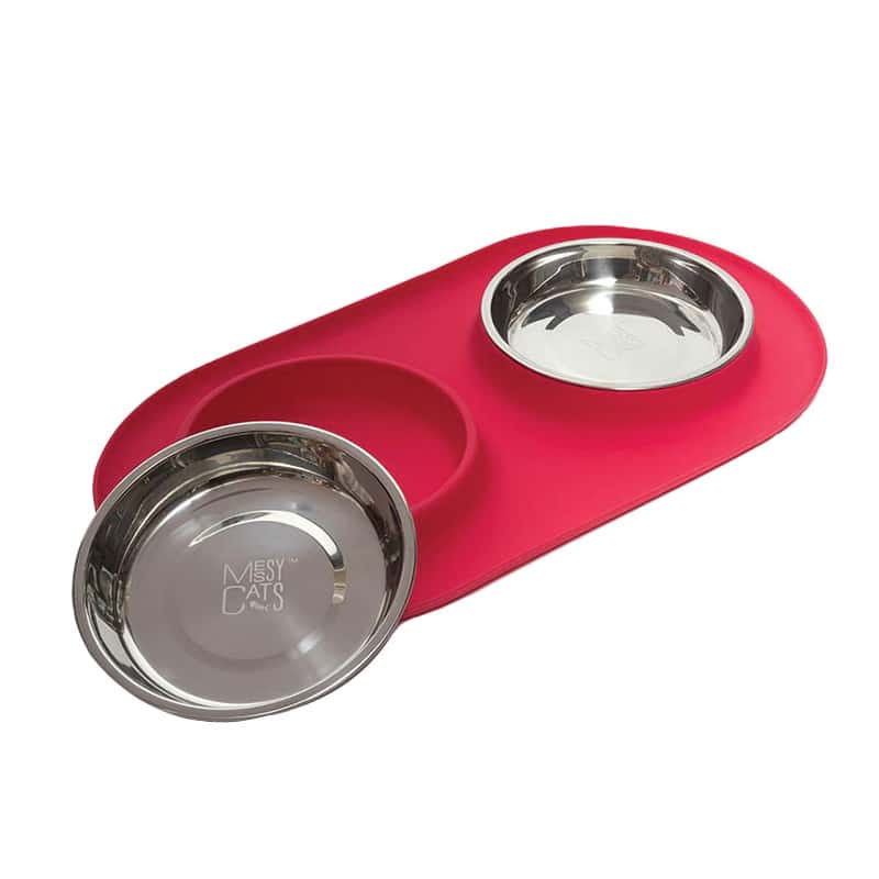 Messy Mutts - Double Silicone Feeder for Cats