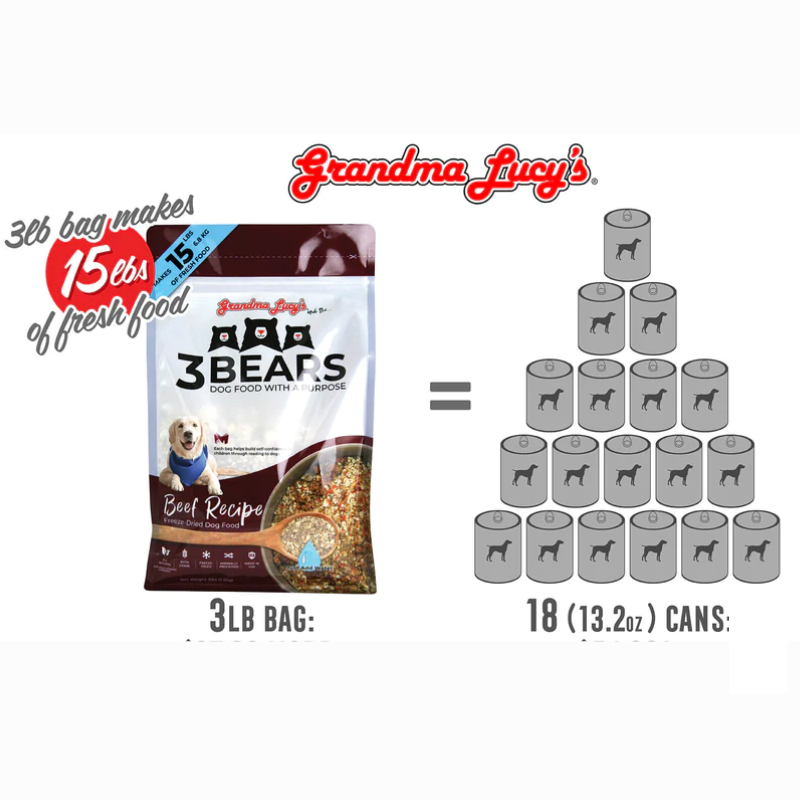 Grandma Lucy's -  3 Bears Beef Dog Food