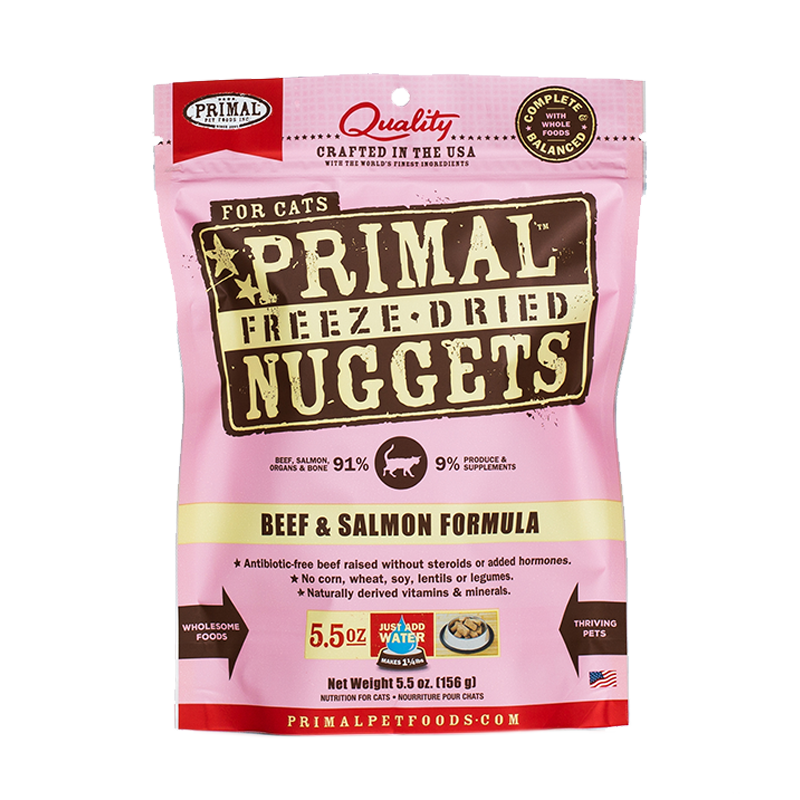 Primal - Feline - Freeze-Dried - Nuggets - Beef & Salmon