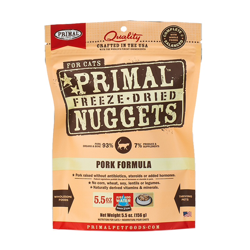 Primal - Feline - Freeze-Dried - Nuggets - Pork