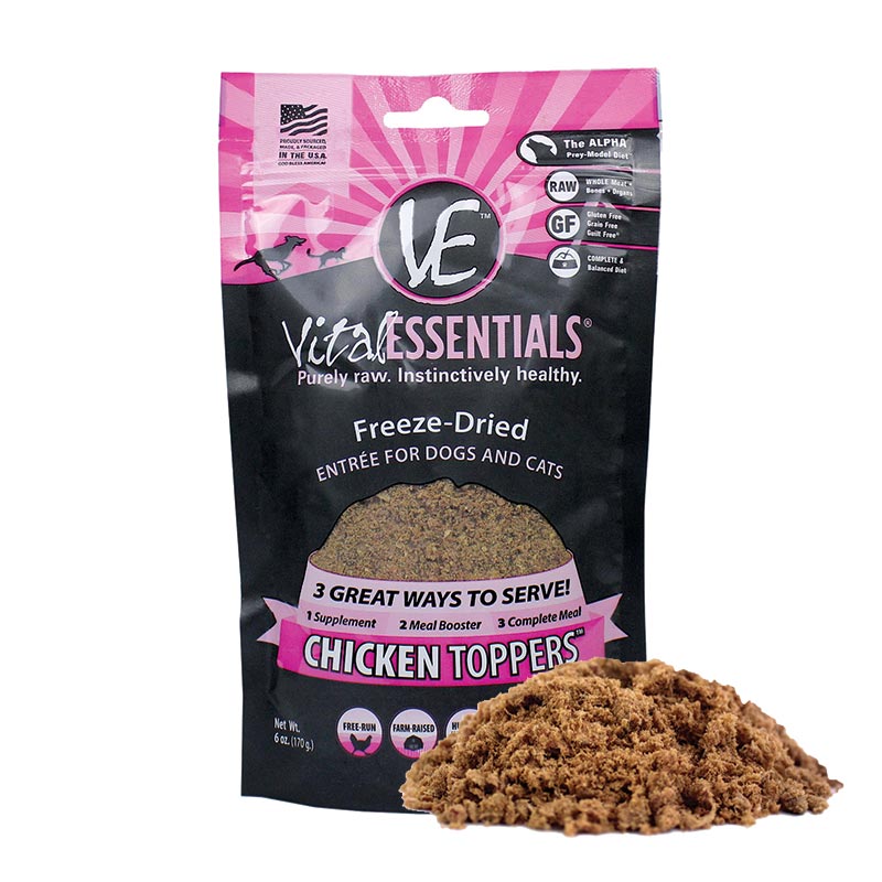 Vital Essentials - Dog/Cat GF Freeze-Dried Chicken Meal Boost Topper - 6 oz