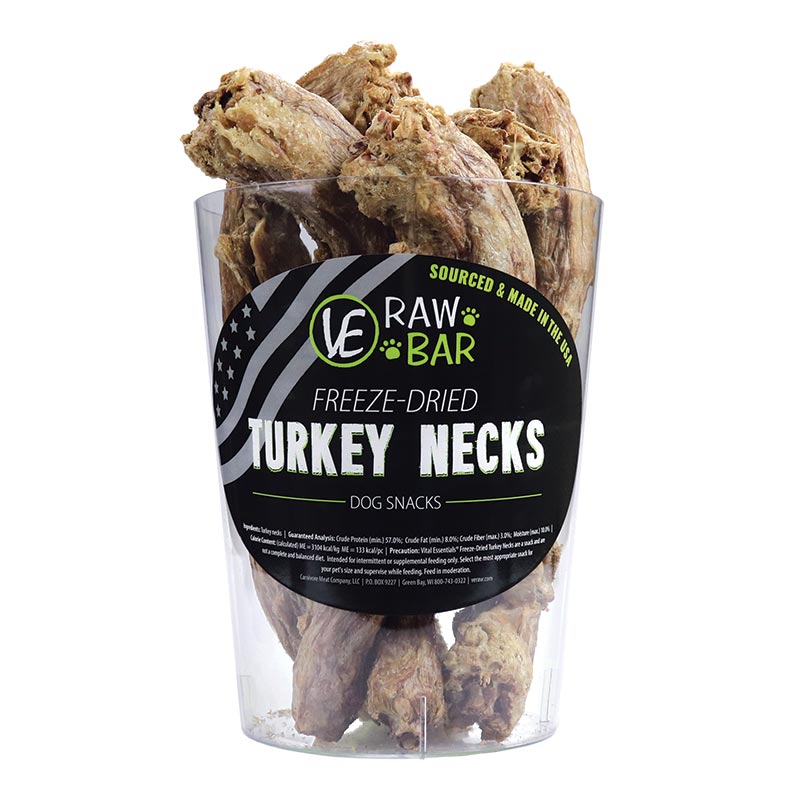 Vital Essentials - Raw Bar Freeze-Dried Turkey Necks (12pc/708g)