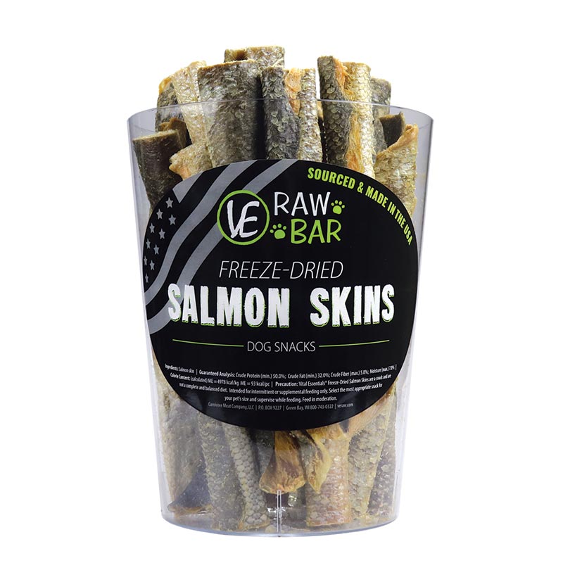 Vital Essentials - Raw Bar Freeze-Dried Salmon Skins (20pc/595g)