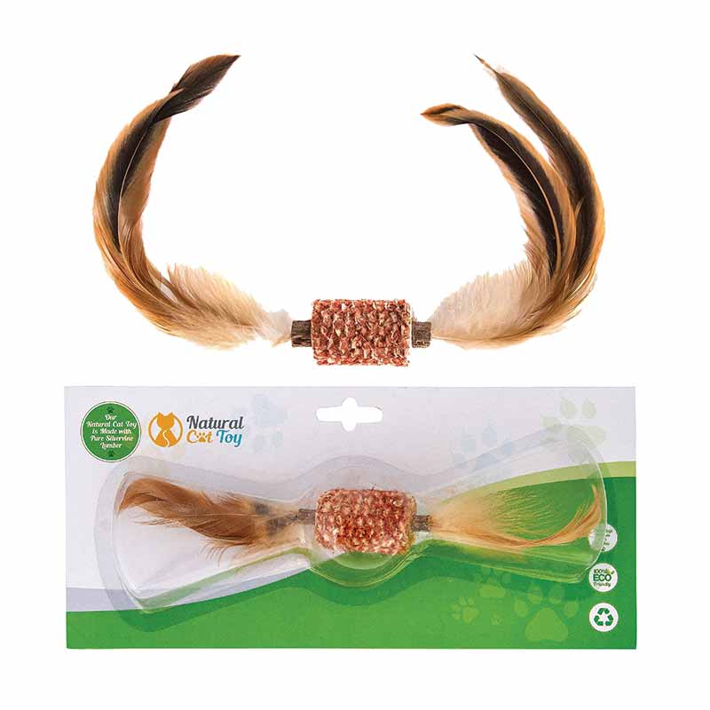 Natural Cat Toys - Corn Feather Flywheel