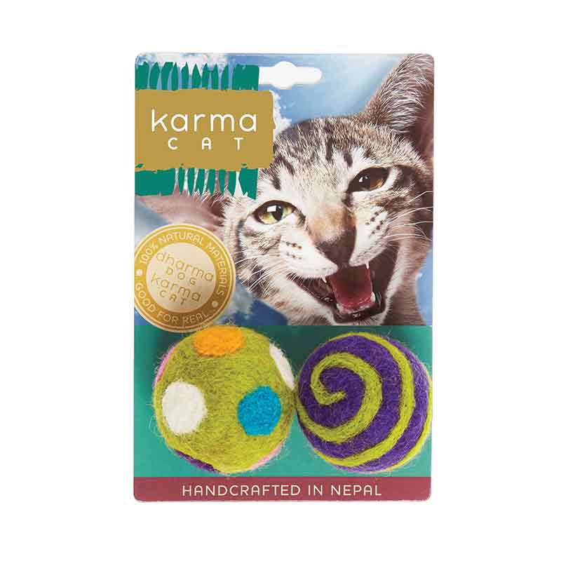 Dharma Dog Karma Cat - Toy - 1.5" Balls - 2 pk