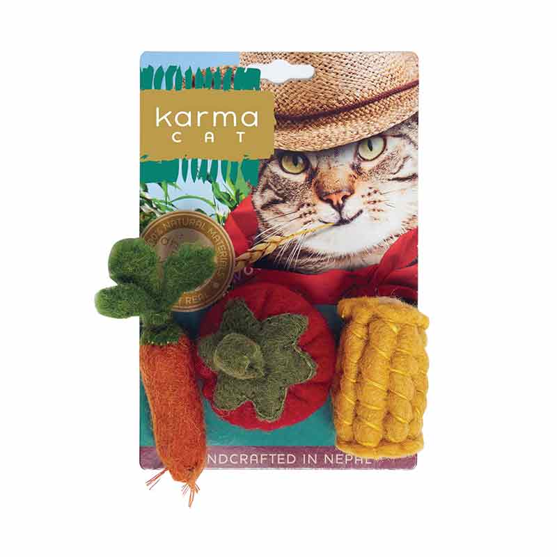 Dharma Dog Karma Cat - Toy - Veges - 3 pk