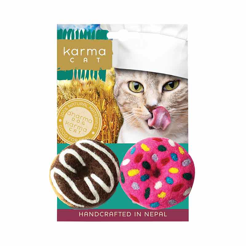 Dharma Dog Karma Cat - Toy - Donuts - 2 pk