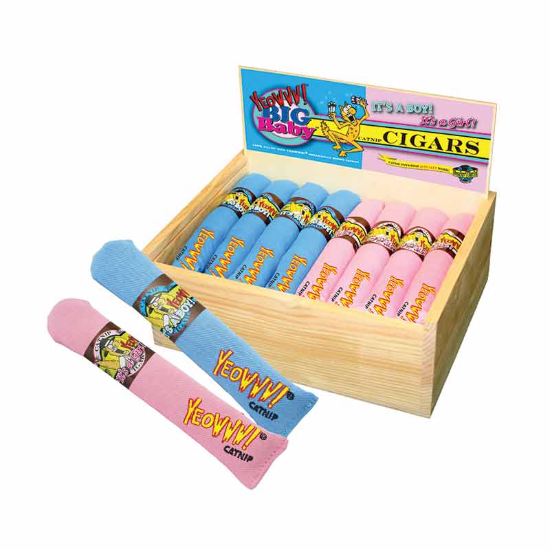 Yeowww! - 24 Cigars "Pink and Blue" with Birch Wood Box