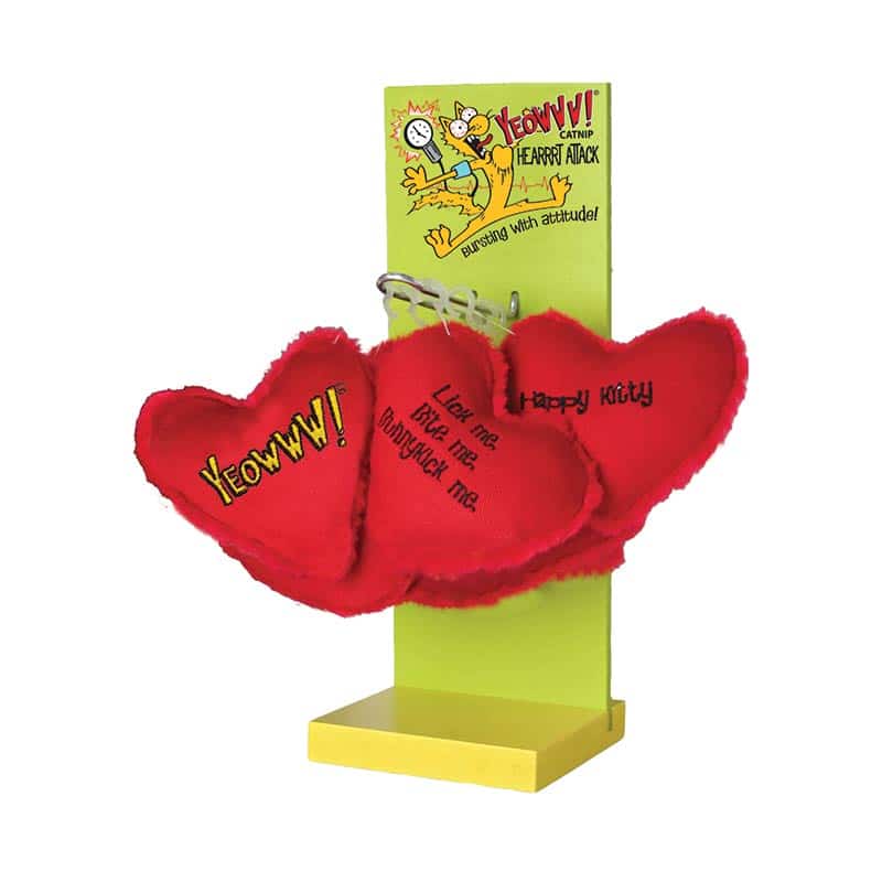 Yeowww! - Display Stand w/12 ct. Hearrrt Attack (assorted)