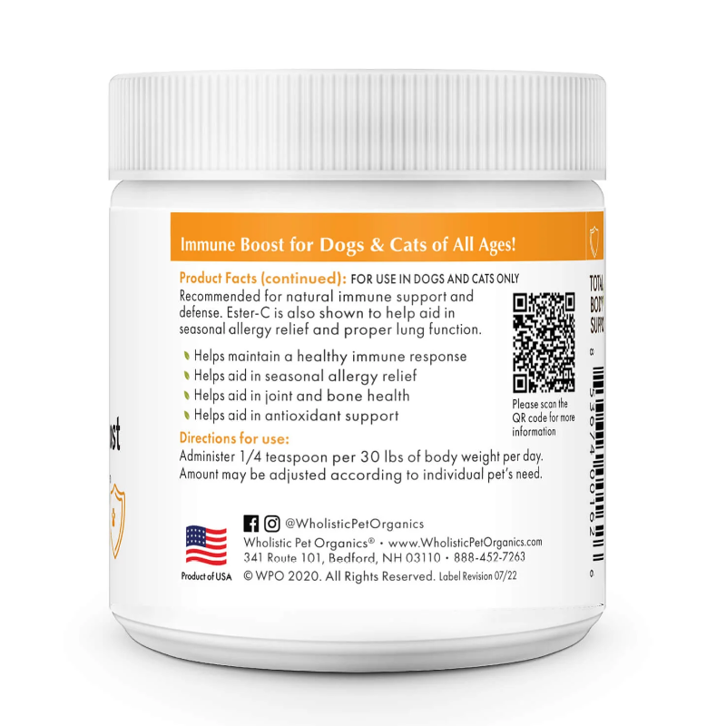 Wholistic Pet Organics -  Immune Boost (Formerly Ester-C)