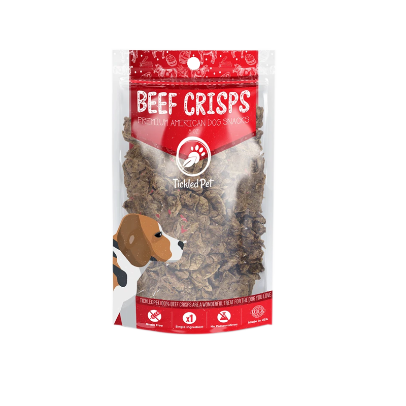 Tickled Pets - Natural USA Beef Lung Crisps -8oz